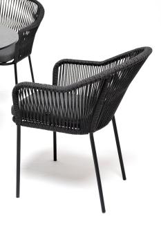 Обеденная группа на 4 персоны со стульями лион темно-серый 4sis Лион