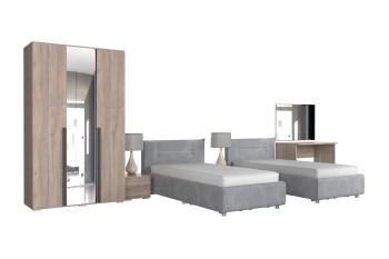 Дуб Мария/Графит/Графит (Велюр)