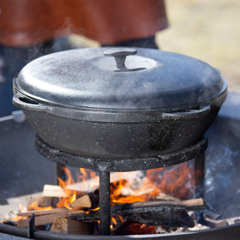 Чугунный казан CONCRETIKA 12 л. с крышкой