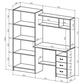 Письменный стол МФ Владимир Август-15 КСАВГ-15