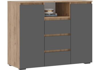 серый графит 0162 / дуб крафт золото