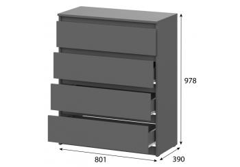 Комод Woodville Сибити 4 ящика