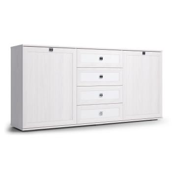 Ясень анкор светлый, экокожа polo белая