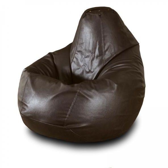 Кресло-мешок Позитиф груша коричневая (экокожа)