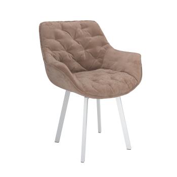 Металл белый/Велюр тенерифе хумус