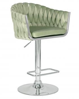 сиденье пудрово-мятный велюр (MJ9-87), основание хромированная сталь