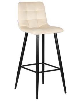 сиденье кремовый велюр (108-113), черные матовые ножки