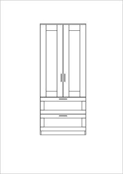 Шкаф комбинированный Гуд Лакк Сириус (2 двери и 2 ящика)