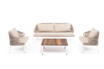 Каркас алюминиевый белый, роуп бежевый