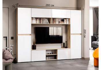 Модульная гостиная Woodville Алетра комплектация 3