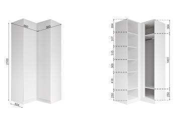 Шкаф угловой ДСВ Мебель Мори МШУ 960.1