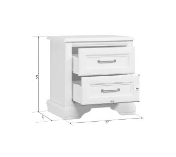 Тумба прикроватная БРВ Мебель STYLIUS B169-KOM2S
