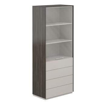 Шкаф высокий со стеклом, с 4 ящиками Norden NZ-0322