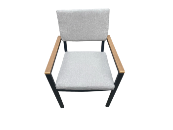 Каркас: Алюминиевый; Подлокотники: Поливуд; Подушки: Светло серый