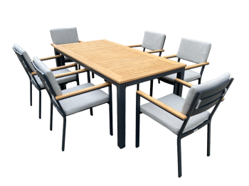 Обеденный стол ROYAL FAMILY OSCAR со столешницей из тика