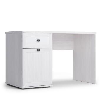 Ясень анкор светлый, экокожа polo белая