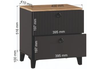 Прикроватная тумба Woodville Ника с направляющими ПВШ