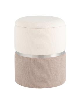 Серебро/Шенилл серо-бежевый