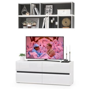 Корпус: Белый/Чёрный/Фасады: Мдф Белый Глянец