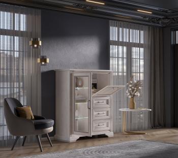 Тумба БРВ Мебель STYLIUS B169-KOM1W1B3S с подсветкой