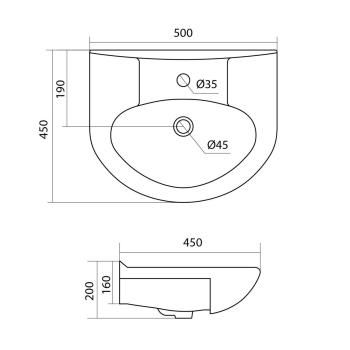 Раковина Santek Канны 50
