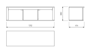 Полка навесная Гуд Лакк Сага (3 секции)