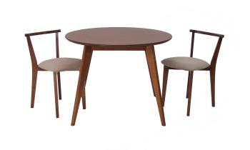 Орех/Велюр Бежевый