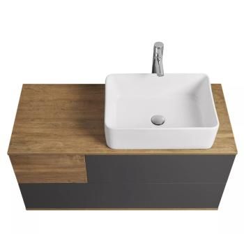 Тумба с раковиной Aquaton Терра 105/Раковина Мила