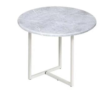 Мрамор Белый/Металл: Белый