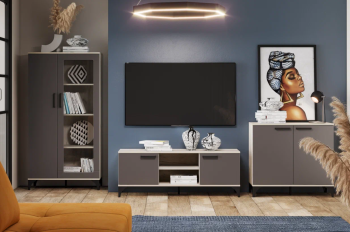 Софт графит,дуб крафт серый