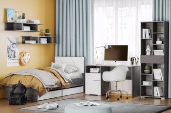 Меренга,ясень анкор темный,белый текстурный