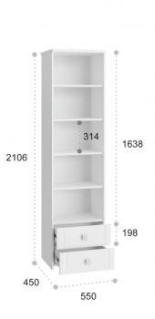 Шкаф-пенал со стеклом Compass Изабель ИЗ-63К