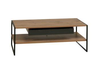 Дуб Бунратти Светлый/Диамант Серый/Металл: Черный