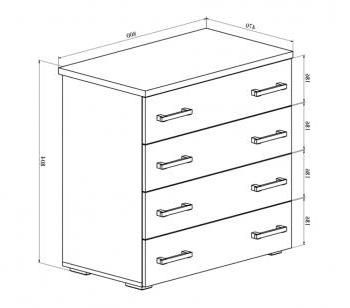 Комод Compass Виктория ВИ-71 (Дуб крафт золотой)