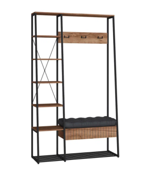 Дуб Крафт табачный/Кожзам HOLST Black