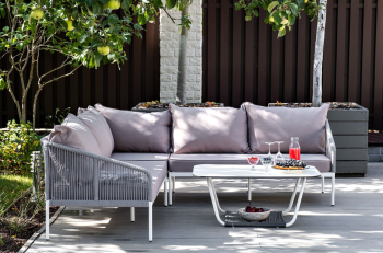 Модульная угловая лаунж-зона из роупа (веревки) 4sis Канны