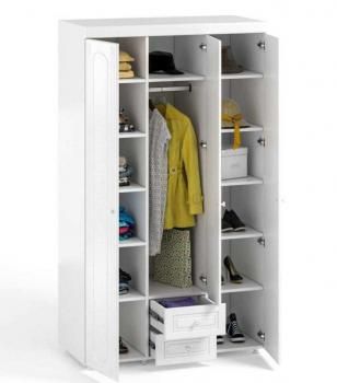 Шкаф 3 дв (560) с 2 Большими глухими дверьми, с 1 Малой глухой дверью и ящиками Катрин-К АФ-56 Афина