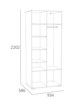 Шкаф для одежды Сильва НМ 041.70 Элиот