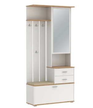 Белый/дуб вотан/ткань: велюр велутто кремовый 18