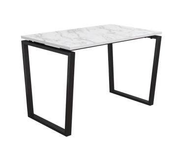 Мрамор Белый/Металл Черный