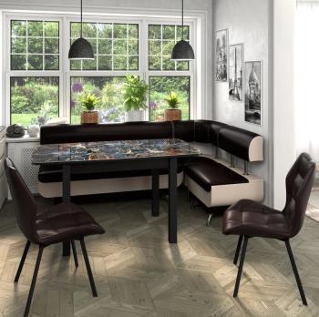 Венге/венге + Черный/Борнео Умбер