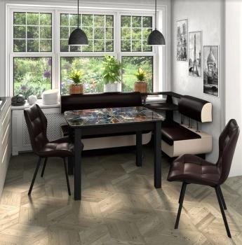 Венге/венге + Черный/Борнео Умбер