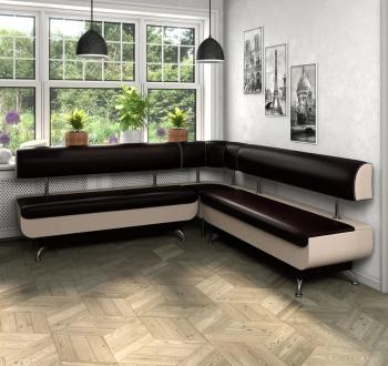 Кухонный набор Betel Угловой диван Валенсия (МД-1500+МУ-500+МД-1500)+стол Флорида СМ-5 нога массив прямая+Стул Рим 2шт.