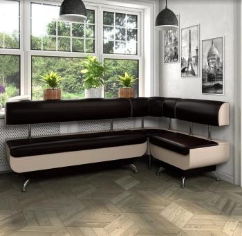 Кухонный набор Betel Угловой диван Валенсия (МД-1200+ПУ-500+МД-1200)+ стол Флорида СМ-5 нога массив прямая +Стул Рим 2шт.