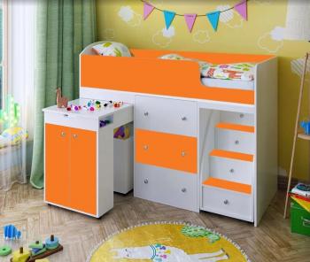 Белое дерево/оранжевый