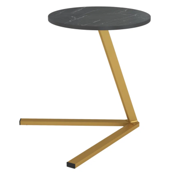 Мрамор черный/металл: золотой