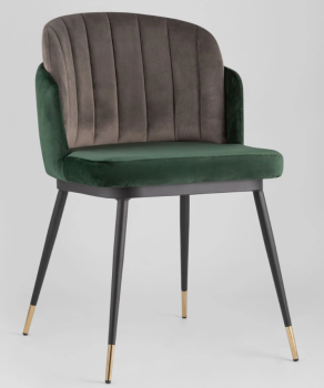 Вельвет зеленый+коричневый