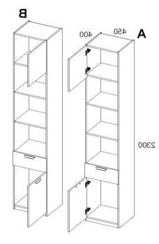Шкаф открытый Анрэкс MODERN 2D1S/45