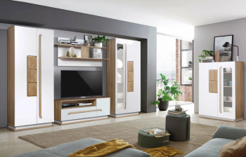 Дуб сонома, Белый/Белый глянец снег