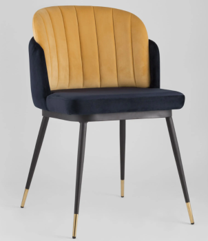 Вельвет синий+желтый